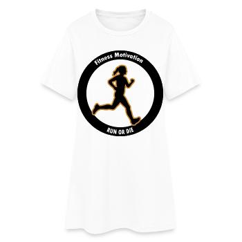 Course Silhouette de la course ou La Motivation - Robe T-shirt Femme - blanc - Devant
