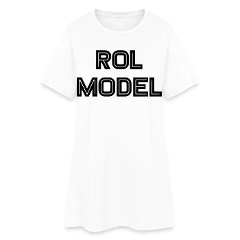 Jeder Rollstuhlfahrer ist ein Vorbild - Frauen T-Shirt-Kleid - Weiß - Vorne