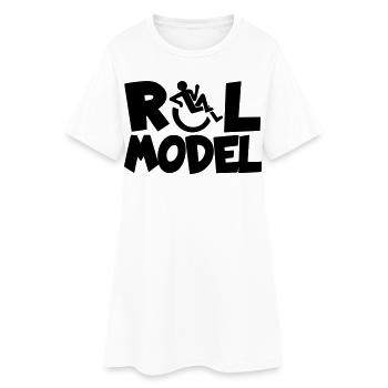 Jeder Rollstuhlfahrer ist ein Vorbild * - Frauen T-Shirt-Kleid - Weiß - Vorne