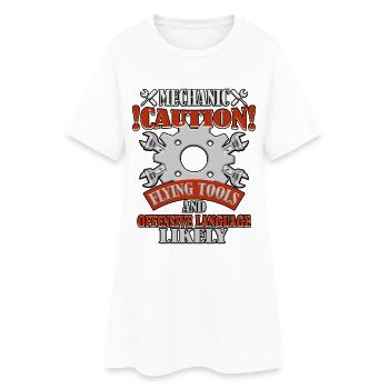 Drôle de dicton Artisan mécanicien - Robe T-shirt Femme - blanc - Devant