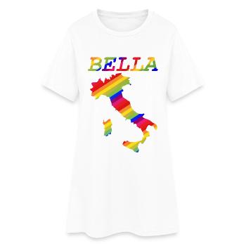 Bella Italia Pride Arc-en-ciel - Robe T-shirt Femme - blanc - Devant