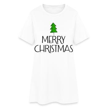 Noël - Robe T-shirt Femme - blanc - Devant