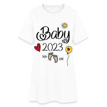 Bébé 2023 - Robe T-shirt Femme - blanc - Devant