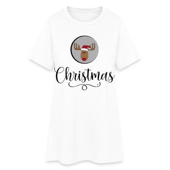 Noël - Robe T-shirt Femme - blanc - Devant