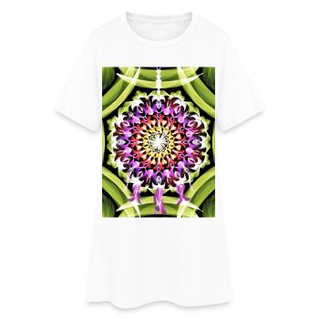 Attrape-rêves fleur mandala - Robe T-shirt Femme - blanc - Devant