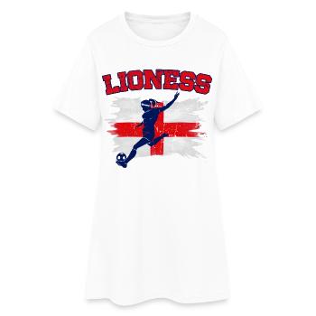 England Football Women’s Champions Lionesses 2025 - Women’s T-Shirt Dress - white - Front
