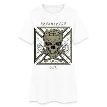 Brain Crash One - Robe T-shirt Femme - blanc - Devant