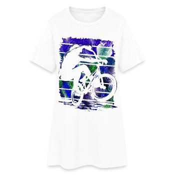 Rétro Bmx Bike - Bmx Rider Flatland Freestyle - Robe T-shirt Femme - blanc - Devant