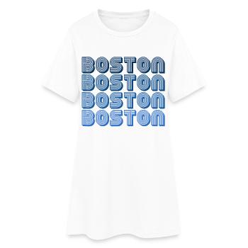 Diagramme de blocs de Boston - Robe T-shirt Femme - blanc - Devant