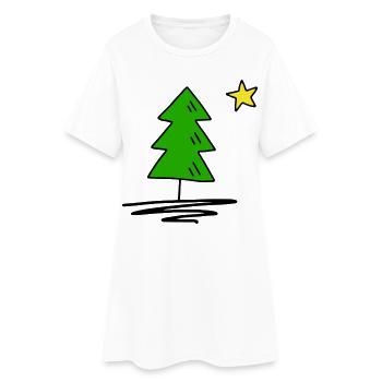 Fir tree - Women’s T-Shirt Dress - white - Front
