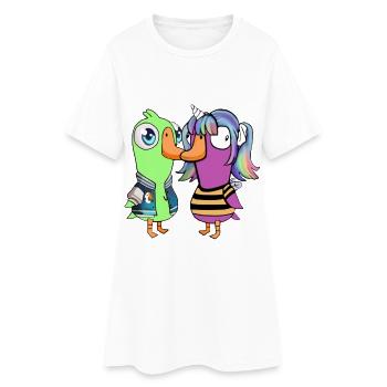 Mist Biene Steama - Frauen T-Shirt-Kleid - Weiß - Vorne