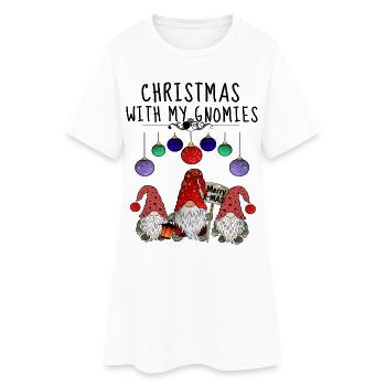 Christmas Gnome Family - Women’s T-Shirt Dress - white - Front