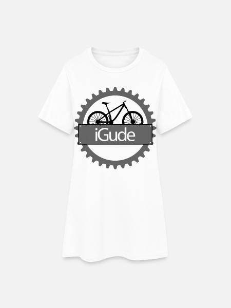 iGude Zahnrad MTB - Frauen T-Shirt-Kleid - Weiß