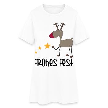 Noël - Robe T-shirt Femme - blanc - Devant