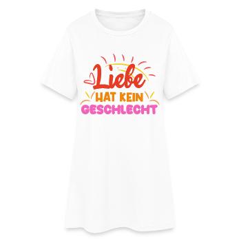 Liebe Sexualität Menschenrechte Lgbt Statement - Frauen T-Shirt-Kleid - Weiß - Vorne