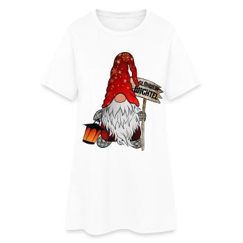 Glühwein Wichtel Weihnachts Gnom - Frauen T-Shirt-Kleid - Weiß - Vorne
