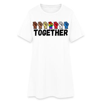 Fier LGBT Dire Fierté Gay Relation Gay - Robe T-shirt Femme - blanc - Devant