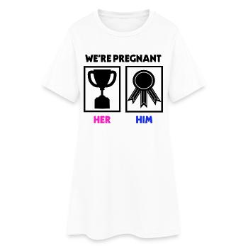 Déclaration des parents enceintes - Robe T-shirt Femme - blanc - Devant