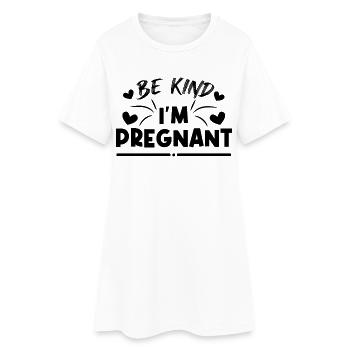 Parents Grossesse Grossesse Déclaration Coeur - Robe T-shirt Femme - blanc - Devant