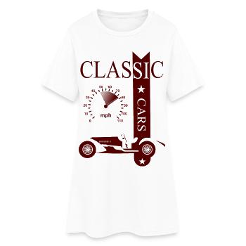Voiture classique vintage - Robe T-shirt Femme - blanc - Devant