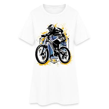 VTT VTT - VTT - Rétro Cycling - Robe T-shirt Femme - blanc - Devant