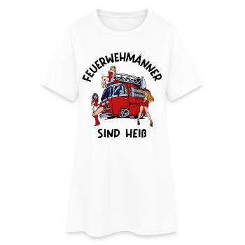 Feuerwehr Brandschutz Lebensretter Statement - Frauen T-Shirt-Kleid - Weiß - Vorne
