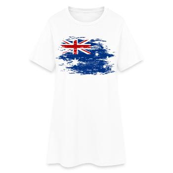 Drapeau de l’Australie utilisé - Robe T-shirt Femme - blanc - Devant