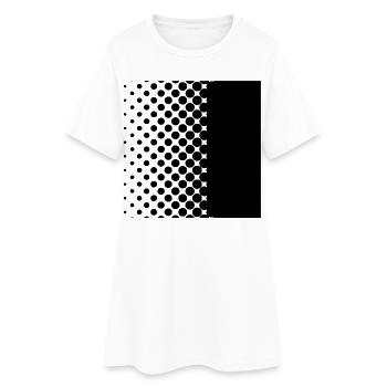Black points - Frauen T-Shirt-Kleid - Weiß - Vorne