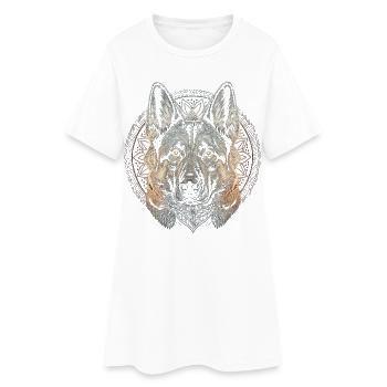 Berger allemand Conception graphique - Robe T-shirt Femme - blanc - Devant