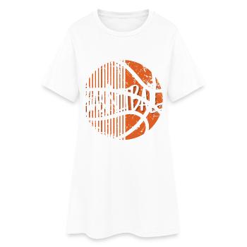 Basketball Basketballer - Frauen T-Shirt-Kleid - Weiß - Vorne