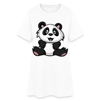 Panda - Robe T-shirt Femme - blanc - Devant