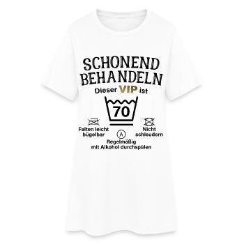 70. Geburtstag Schonend Behandeln 70 VIP Ist 70 - Frauen T-Shirt-Kleid - Weiß - Vorne