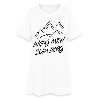 Naturliebhaber Statement Wandern Wanderer Berge - Frauen T-Shirt-Kleid - Weiß - Vorne