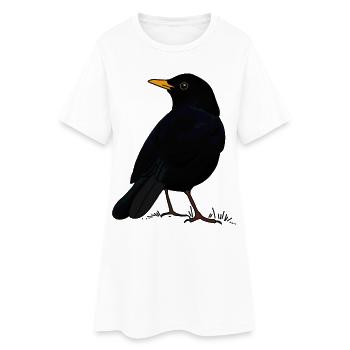 Merle - Robe T-shirt Femme - blanc - Devant