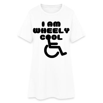 Je suis cool. Humour en fauteuil roulant * - Robe T-shirt Femme - blanc - Devant
