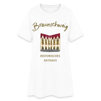 Hôtel de ville de Braunschweig, Basse-Saxe - Robe T-shirt Femme - blanc - Devant