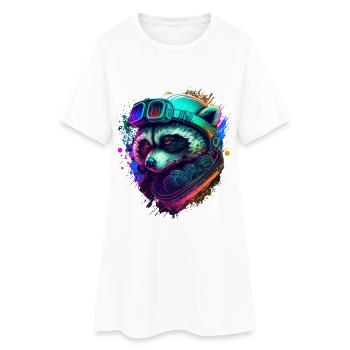 Raton Cosmo Néon Astral - Robe T-shirt Femme - blanc - Devant