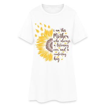 Je suis cette mère Cadeau de tournesol motivant - Robe T-shirt Femme - blanc - Devant