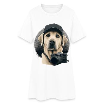 Labrador photographe - Robe T-shirt Femme - blanc - Devant