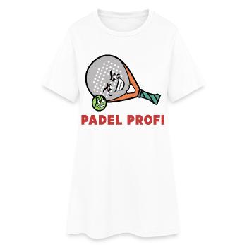 Padelspiel Racket Ball Statement Freizeit Padel - Frauen T-Shirt-Kleid - Weiß - Vorne