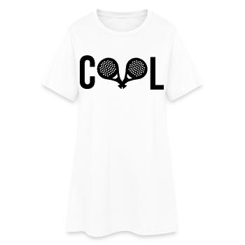 Cool Saying Padel Player Sport Racket - Women’s T-Shirt Dress - white - Front