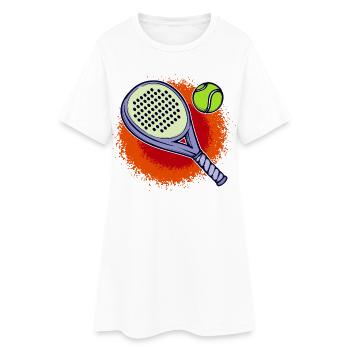 Racket Padel Training Sport Balls Leisure - Women’s T-Shirt Dress - white - Front