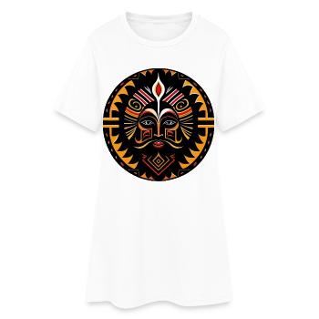 Africa Totem tribal tatouage - Robe T-shirt Femme - blanc - Devant