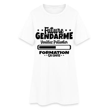 Future Gendarme Formation en Cours Humour - Robe T-shirt Femme - blanc - Devant