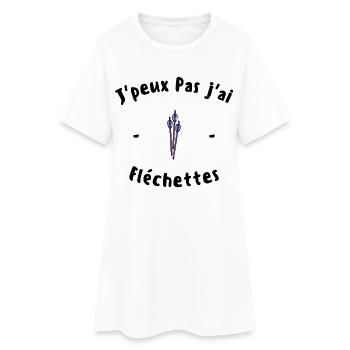 J peux pas j ai Fléchettes - Robe T-shirt Femme - blanc - Devant