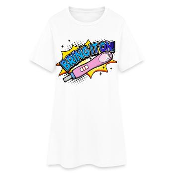 Déclaration de grossesse mère bébé - Robe T-shirt Femme - blanc - Devant