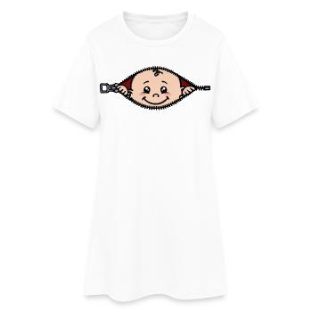Baby Pregnancy Pregnant Baby bump mother - Women’s T-Shirt Dress - white - Front