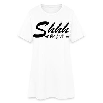 La ferme! - Robe T-shirt Femme - blanc - Devant