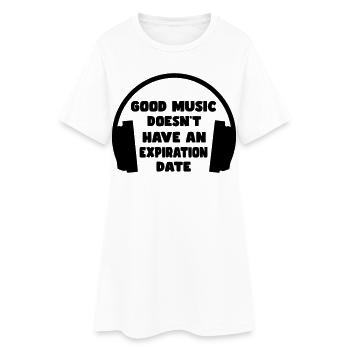 La bonne musique n’a pas de date d’expiration * - Robe T-shirt Femme - blanc - Devant