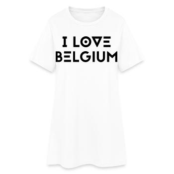 I LOVE BELGIUM - Women’s T-Shirt Dress - white - Front